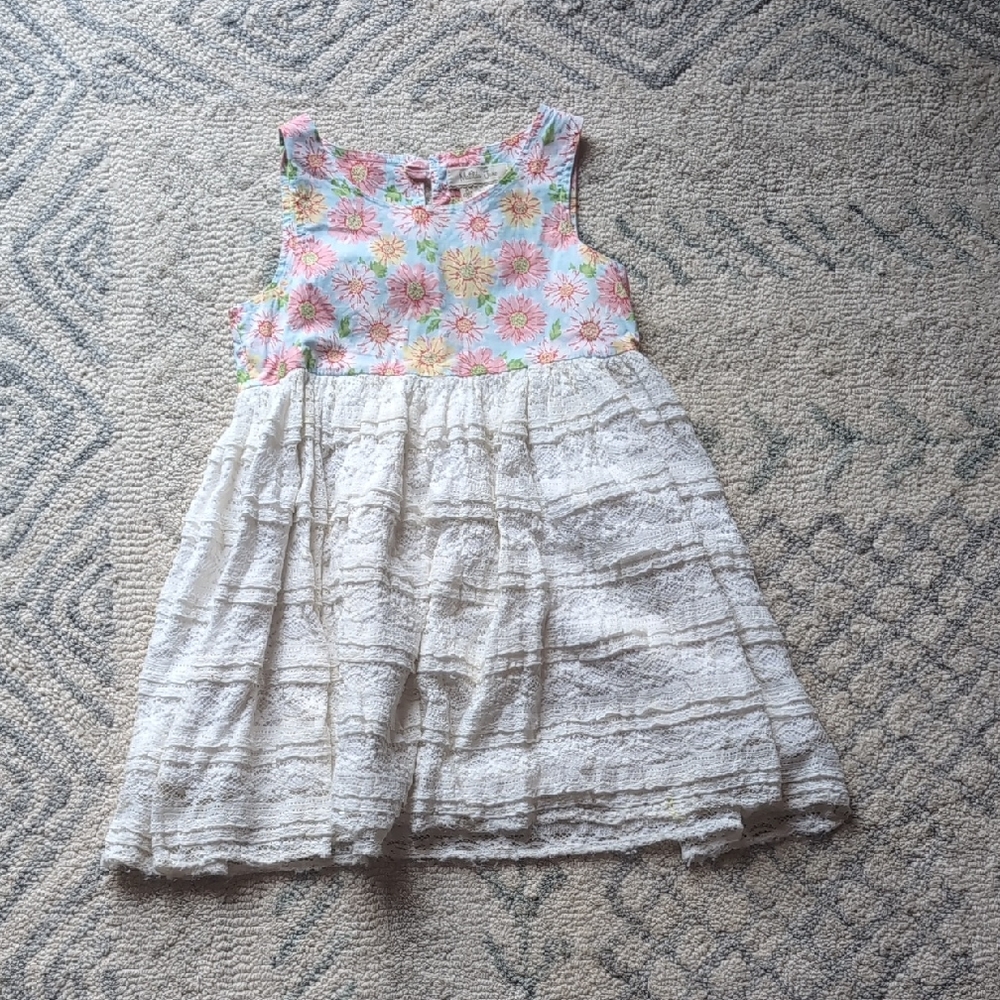 Matilda Jane Pink and Blue Sleeveless Tiered Sundress